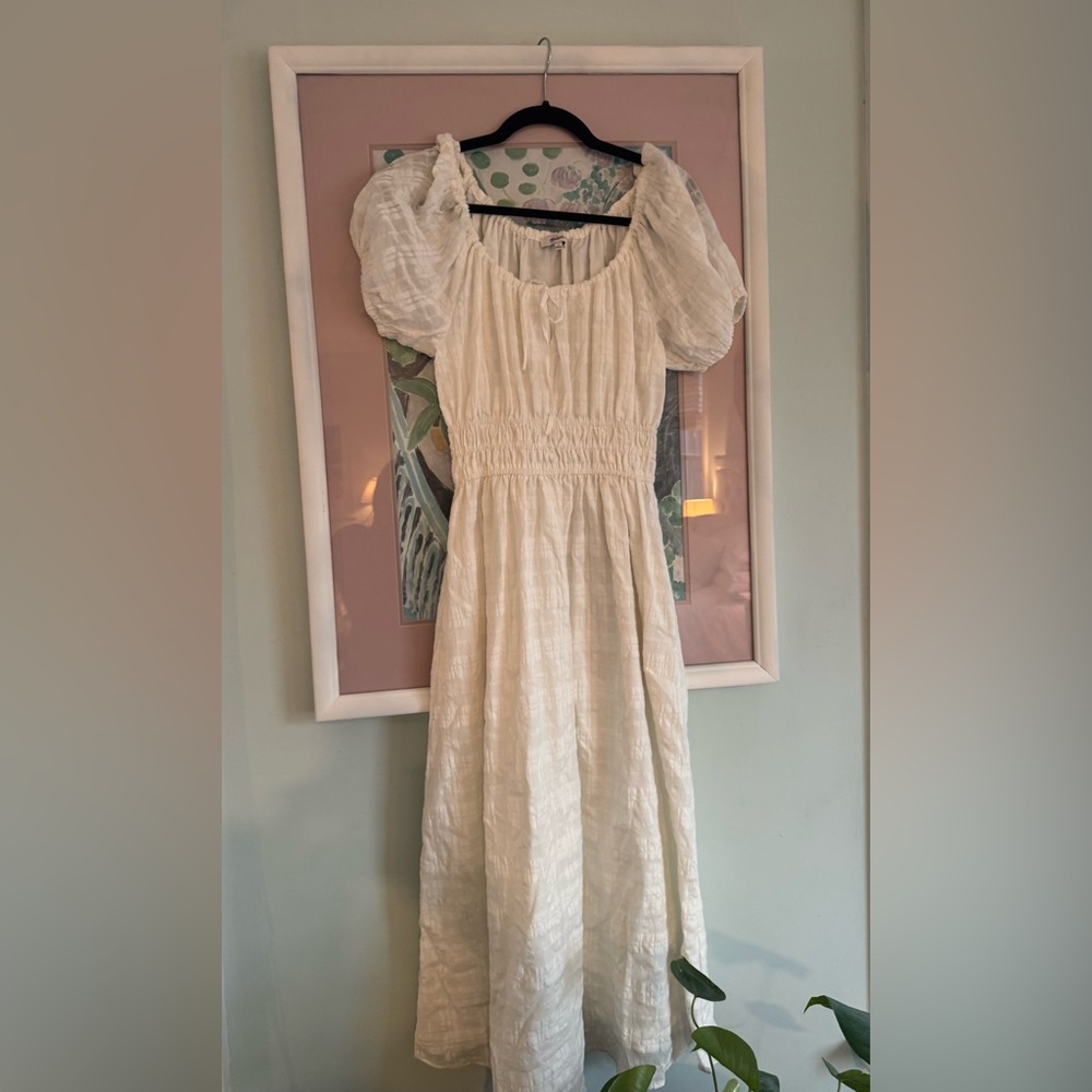 Madewell Off-Shoulder Cream Maxi Dress - Picture 2 of 5